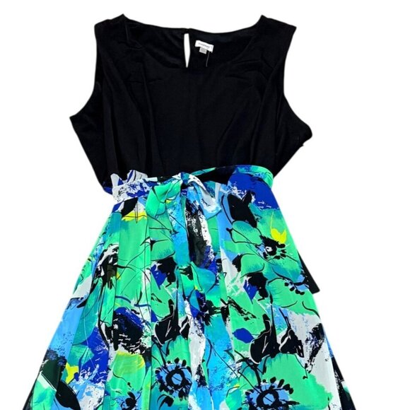 Avenue Tropical Maxi Dress Plus Size 18/20 Geo Floral Sleeveless Summer Vacation - Picture 4 of 14